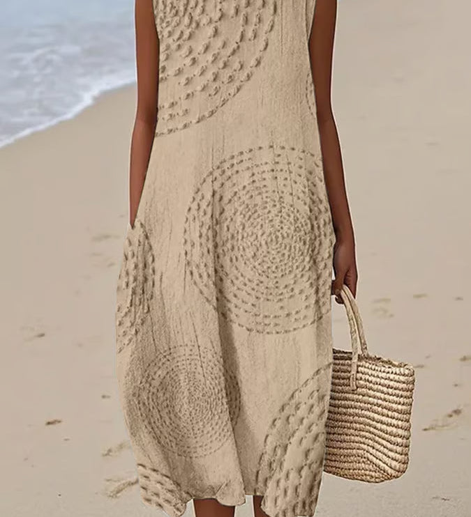 Sadie - Textured Sleeveless Maxi Dress
