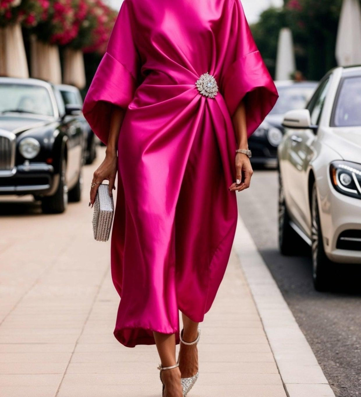 Savannah - Luxe Shimmer Satin Long Dress