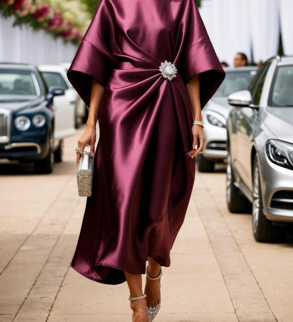 Savannah - Luxe Shimmer Satin Long Dress