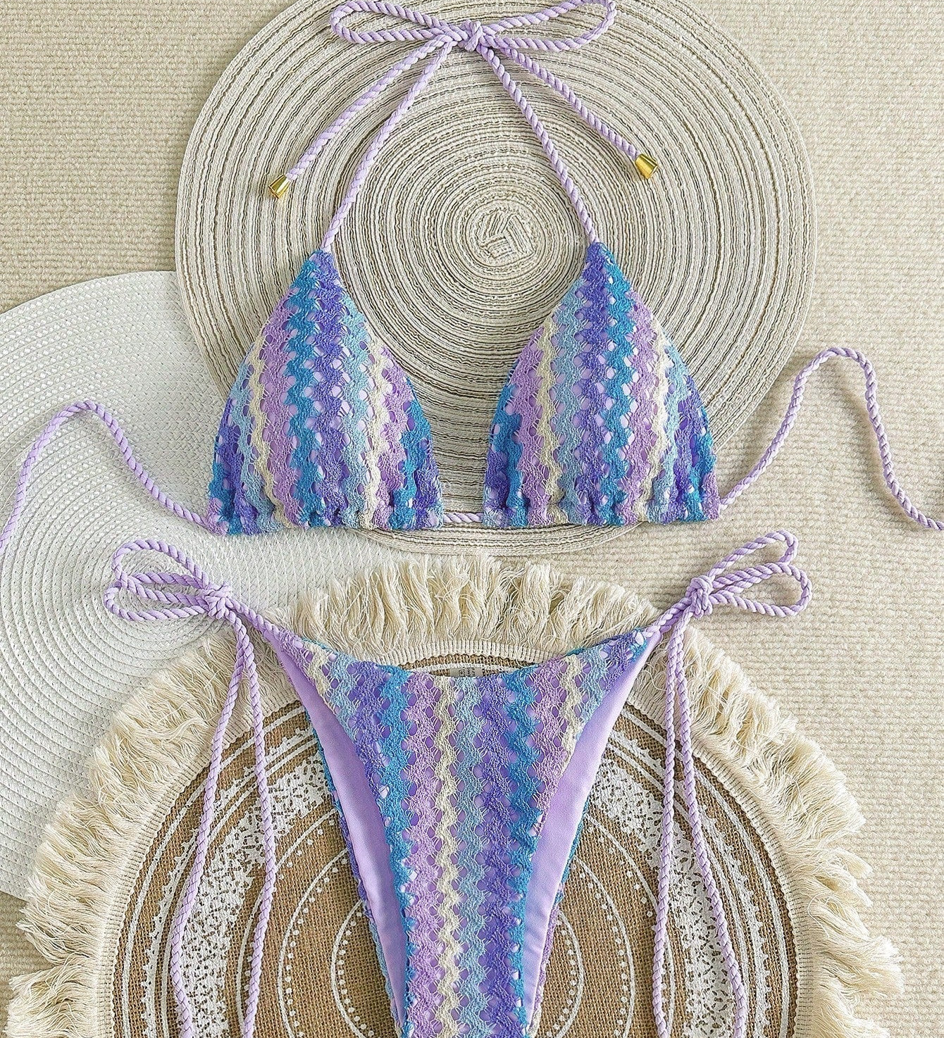 Adalynn - Crochet Look Triangle Bikini