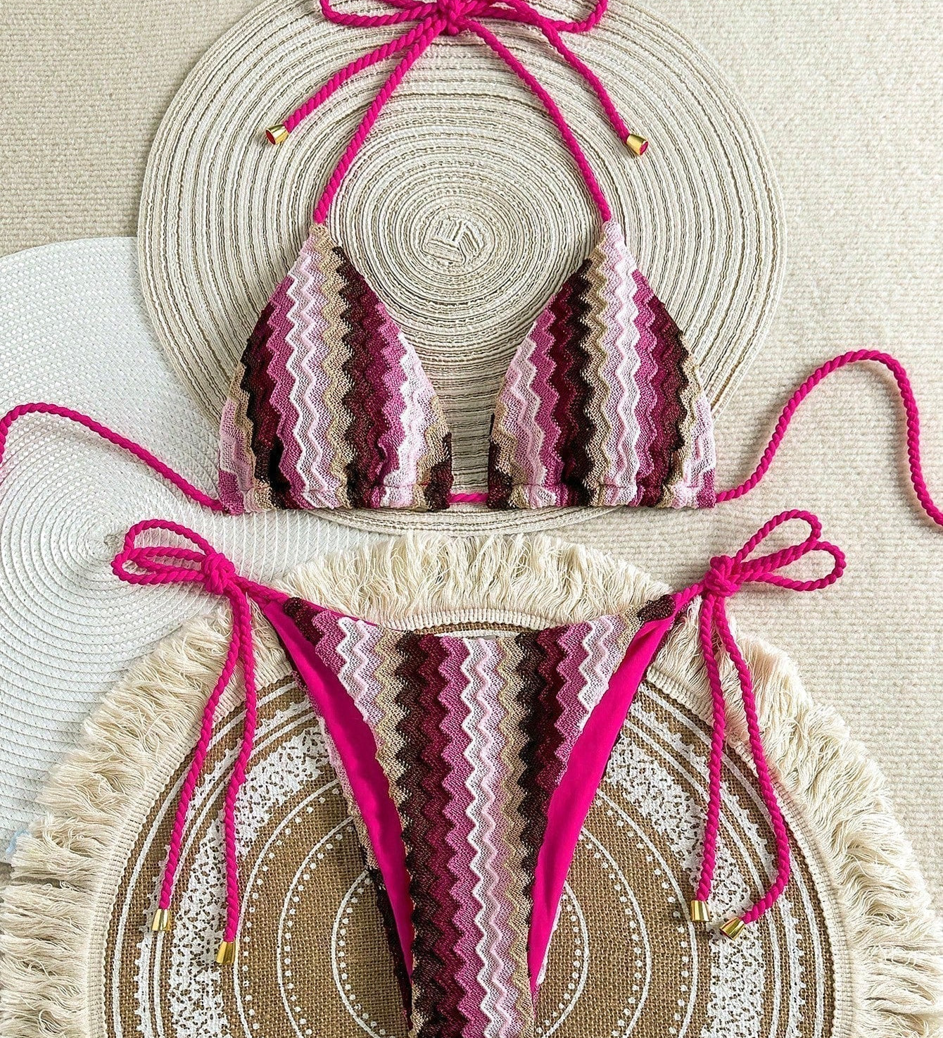 Adalynn - Crochet Look Triangle Bikini