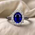 Classic Sapphire Halo Ring
