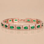 Emerald Green Statement Gold Bracelet