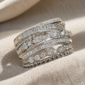 Layered Zirconia Statement Ring