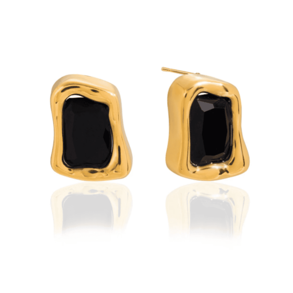 Timeless Gold Zircon Square Earrings
