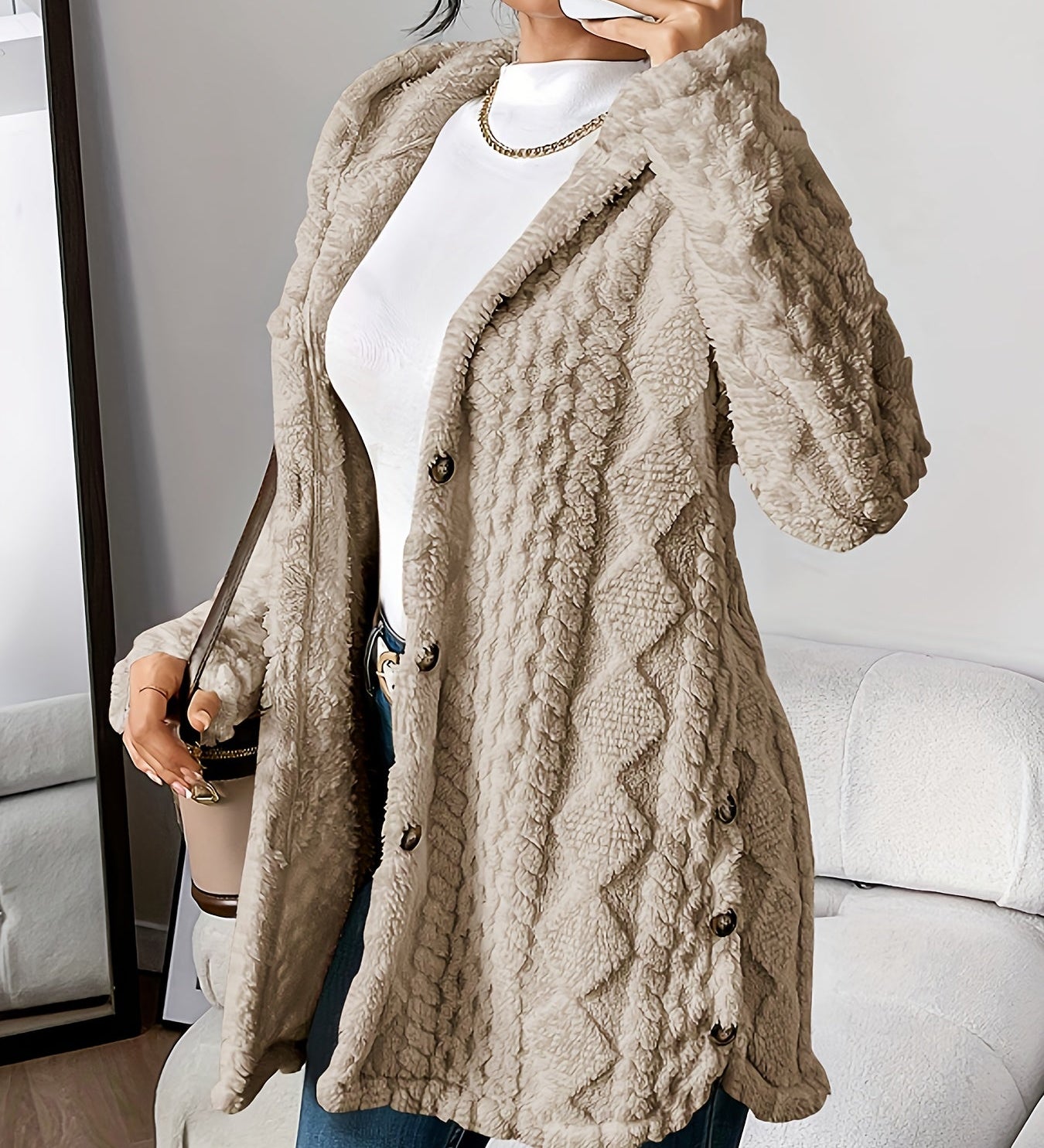 Sara - Fleece Hooded Coat