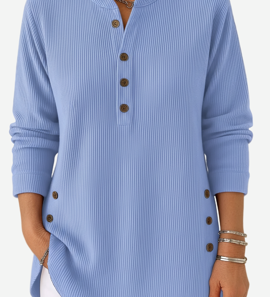 Kylie – Long Sleeve Solid Knit Sweater