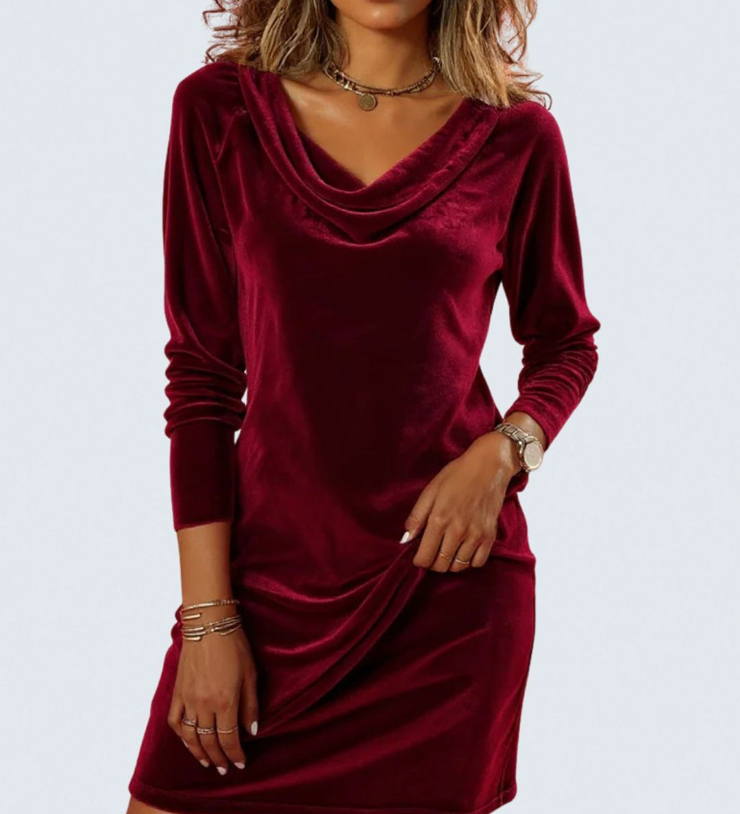 Mackenzie - Loose Fitting Velvet Dress