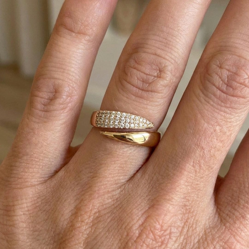 Sleek Crossover Wrap Ring