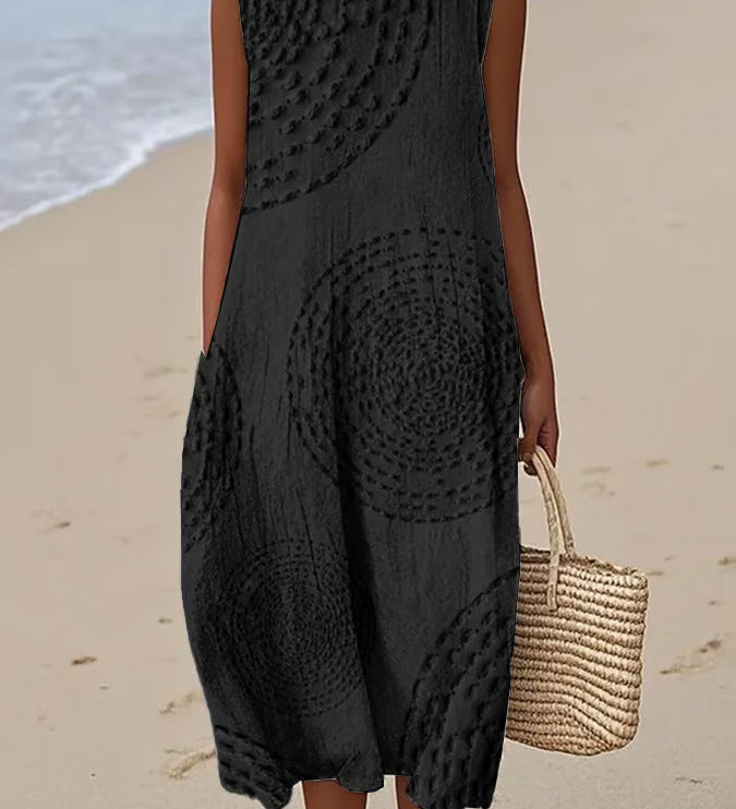 Sadie - Textured Sleeveless Maxi Dress