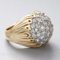 Vintage Round Zirconia Gold Ring