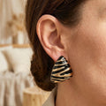 Triangular Zebra Stud Earrings