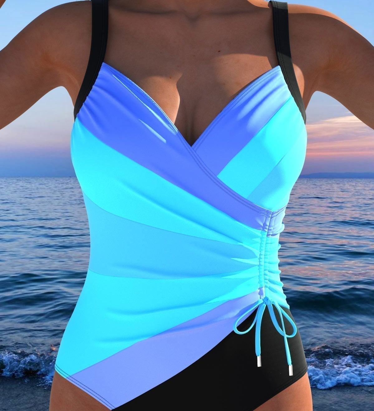 Naomi - Elegant swimsuit with colorful print