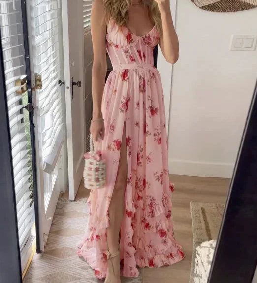 Keira - Floral Pattern Midi Dress