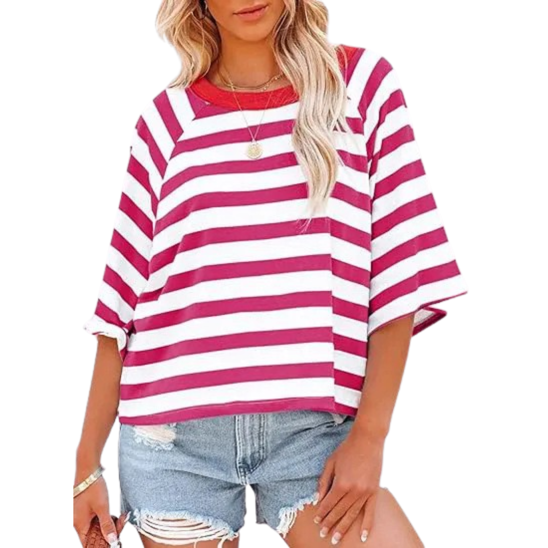 ROSALIE - Trendy Loose Fit Summer Crewneck Top