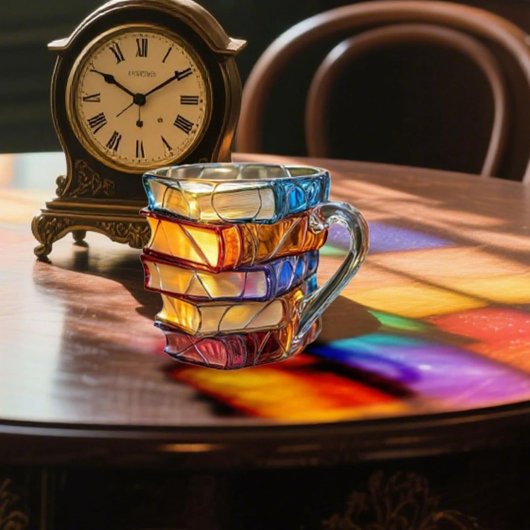 Unique Handmade 3D Happiness Mug for Reading Enthusiasts