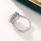 Crystals Cluster Halo Statement Ring