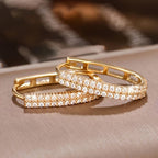 Elegant Circular Zirconia Earrings
