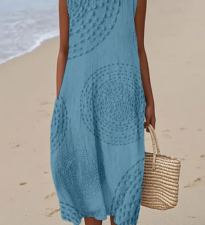 Sadie - Textured Sleeveless Maxi Dress