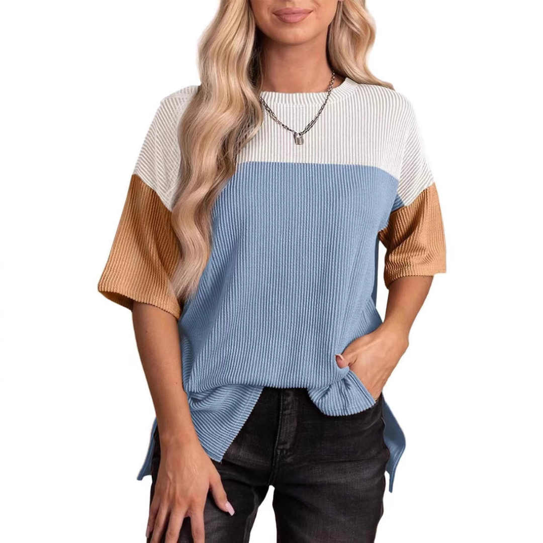 VANESSA - Casual Loose Fit Striped Summer Top
