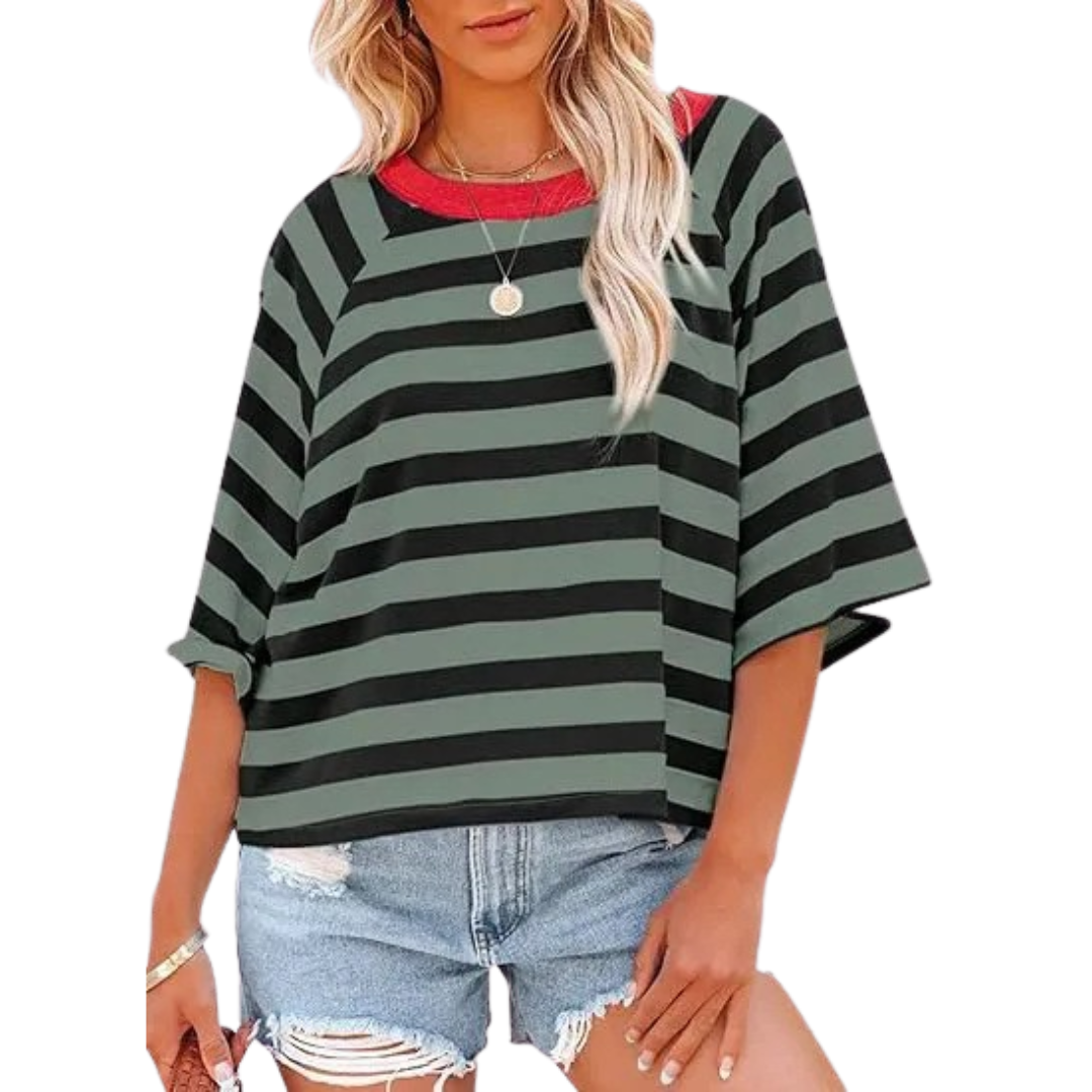 ROSALIE - Trendy Loose Fit Summer Crewneck Top