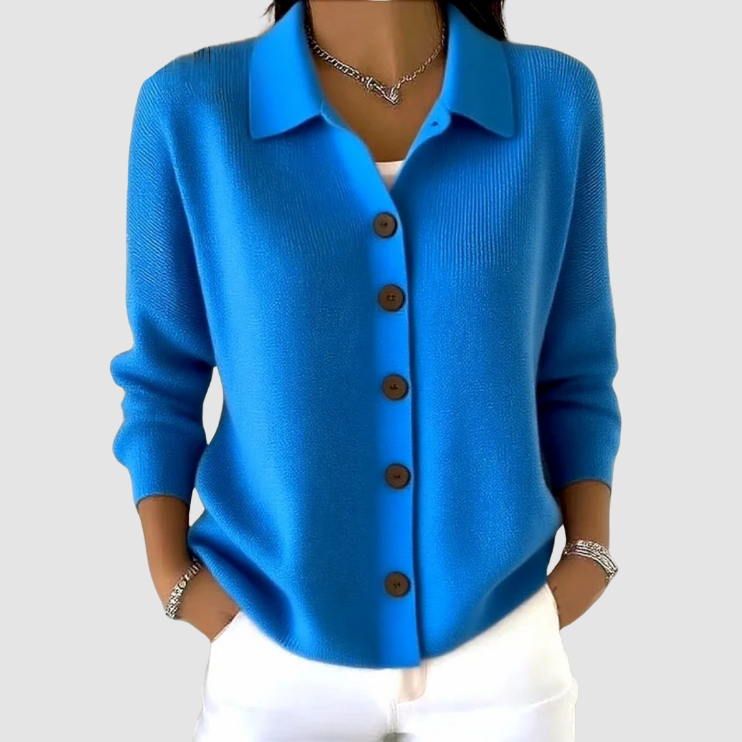 Genevieve - Soft Button-Up Knit Cardigan