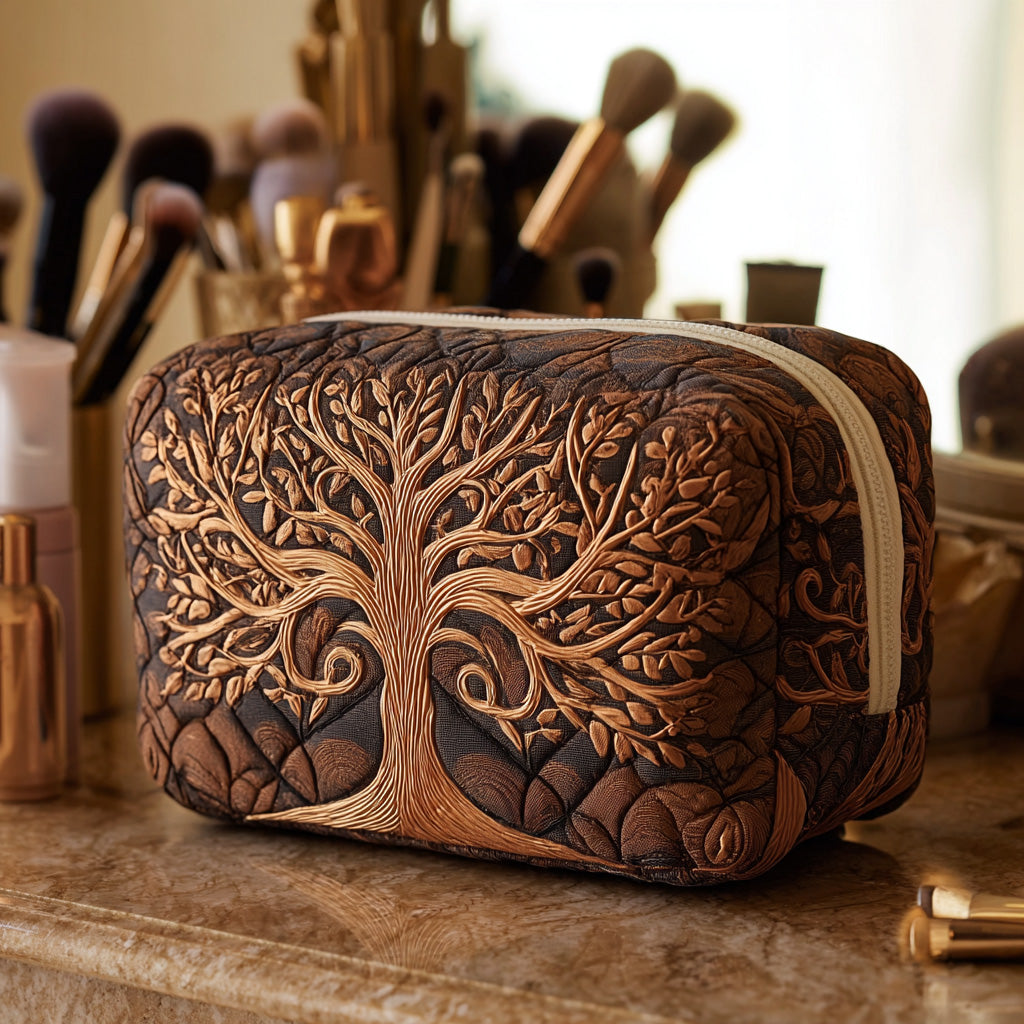 Ancestral Tree Quilted Makeup Bag NCU0DV7889