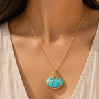 Antique Mermaid – Golden Necklace With Handmade Pendant