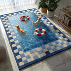 Azure Golden Retriever Area Rug NCU0HH1926