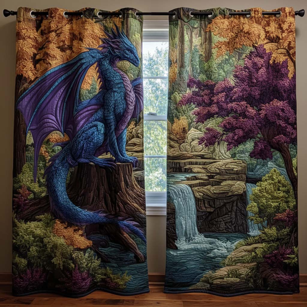 Azure Sky Quilted Curtains NCU0NT11166