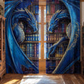 Azure Sky Serpents Quilted Curtains NCU0XD2175