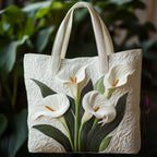 Handcrafted Bag | White Lilies