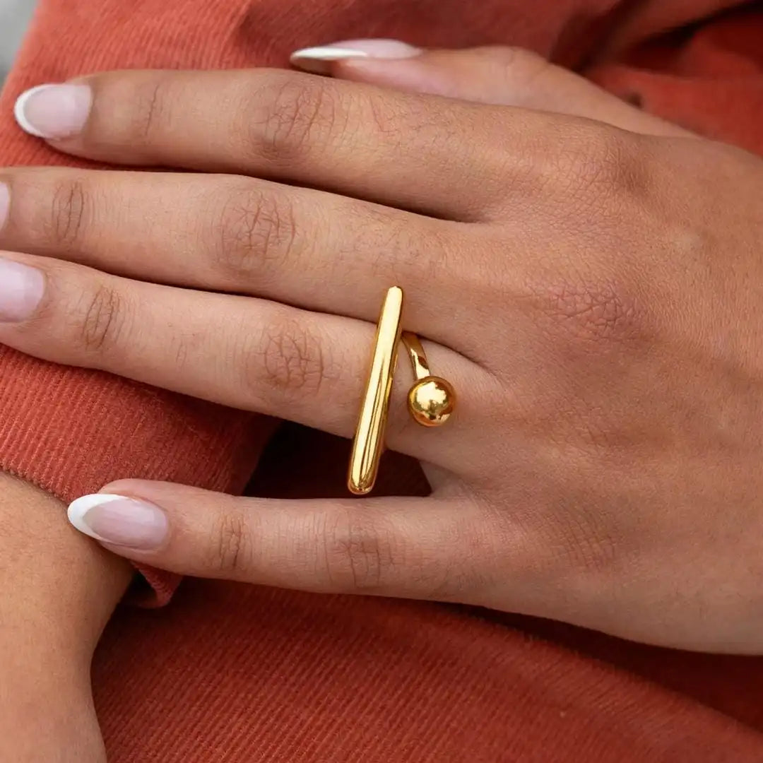 Timeless Gold Star Adjustable Ring