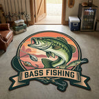 Bass Badge Custom Shape Area Rug NCU0TV1864