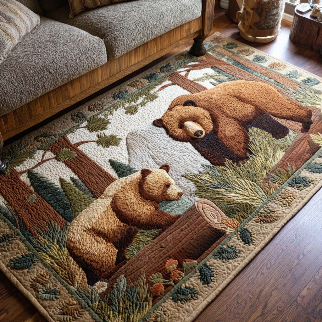 Bear Family Area Rug NCU0NT10347