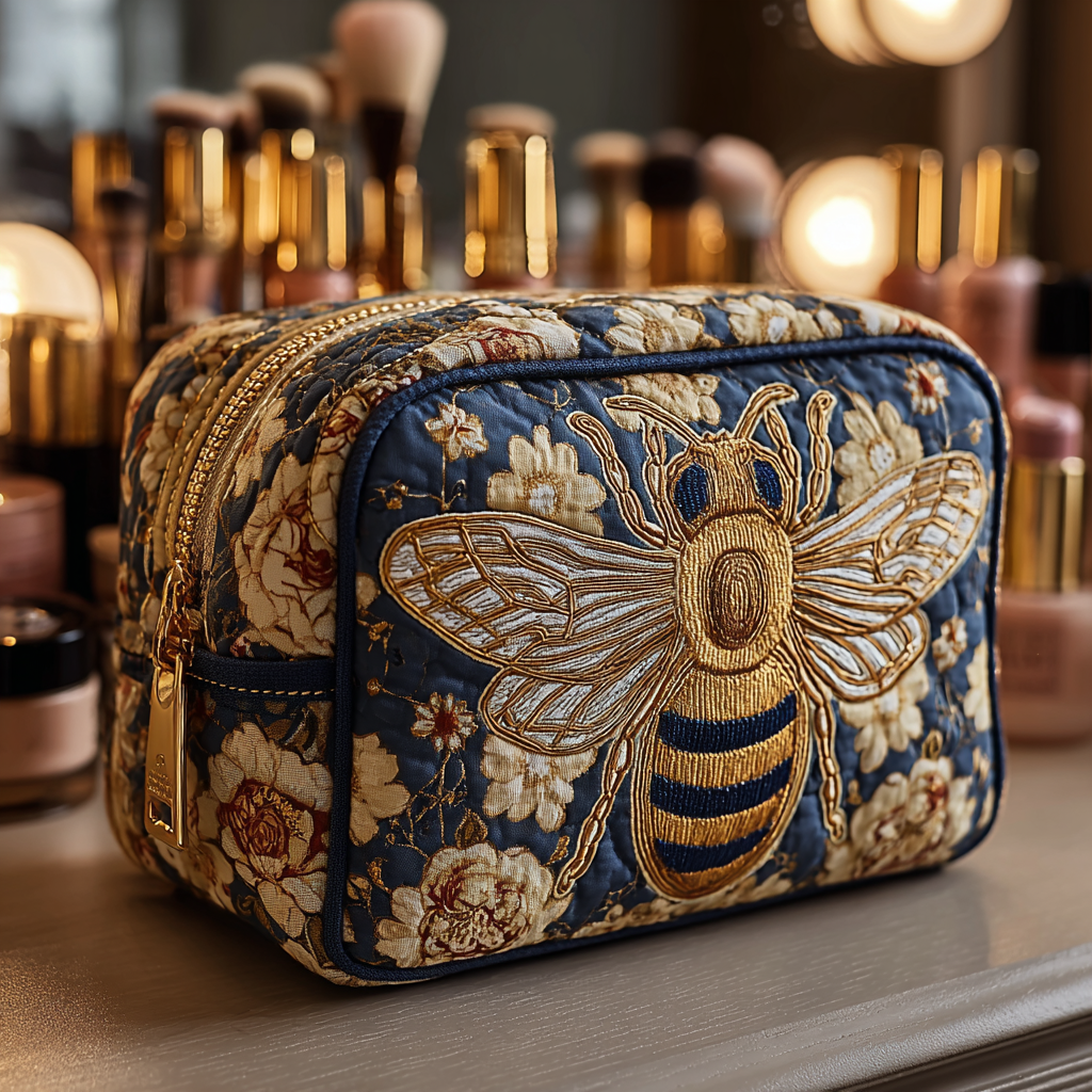 Bee Charm Quilted Makeup Bag NCU0DK10418