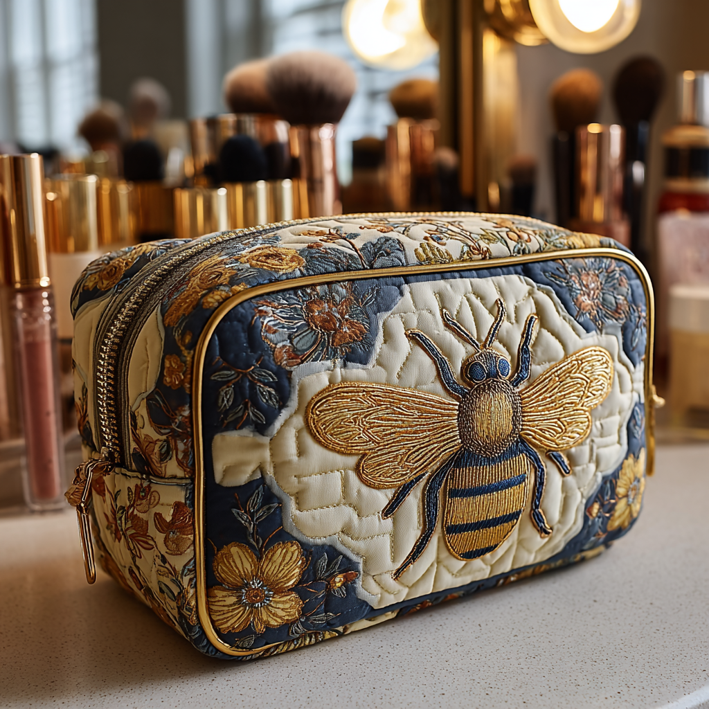 Bee Delight Quilted Makeup Bag NCU0DK10419