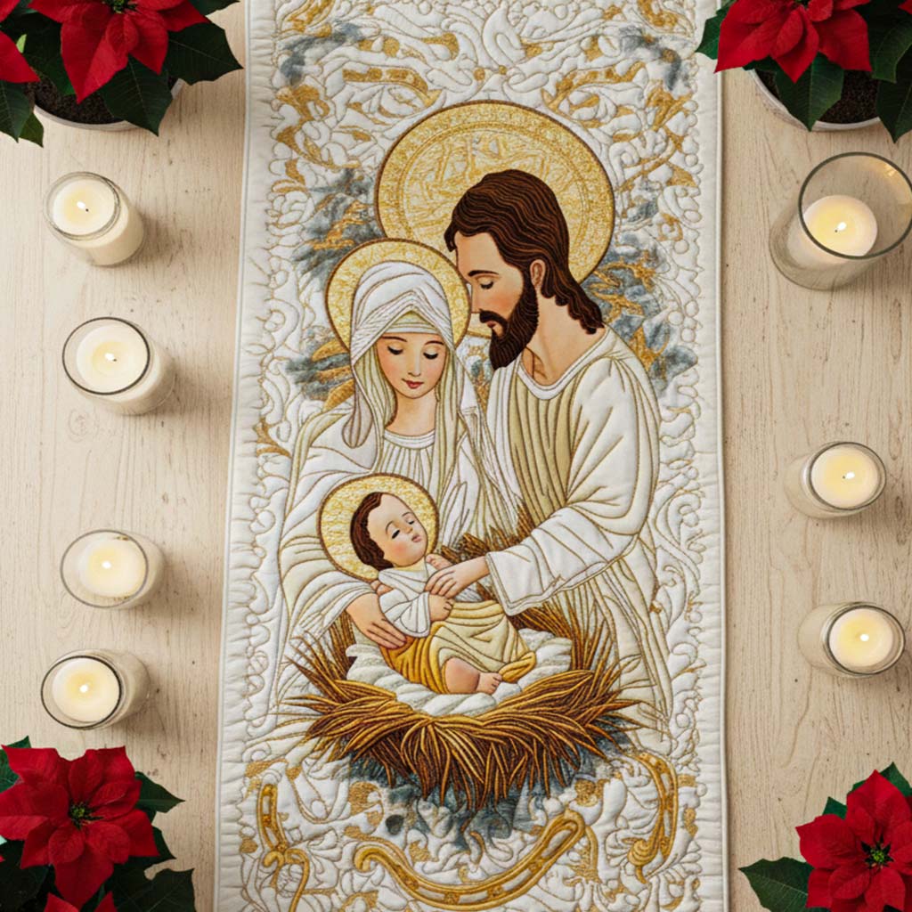 Bethlehem Starlight Quilted Table Runner NCU0NT1424