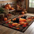 Black Cat Pumpkins Area Rug NCU0XD920