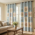 Blue Meadow Quilted Curtains NCU0TV1748