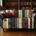 Book Circle Quilted Sofa Cover NCU0DK11176