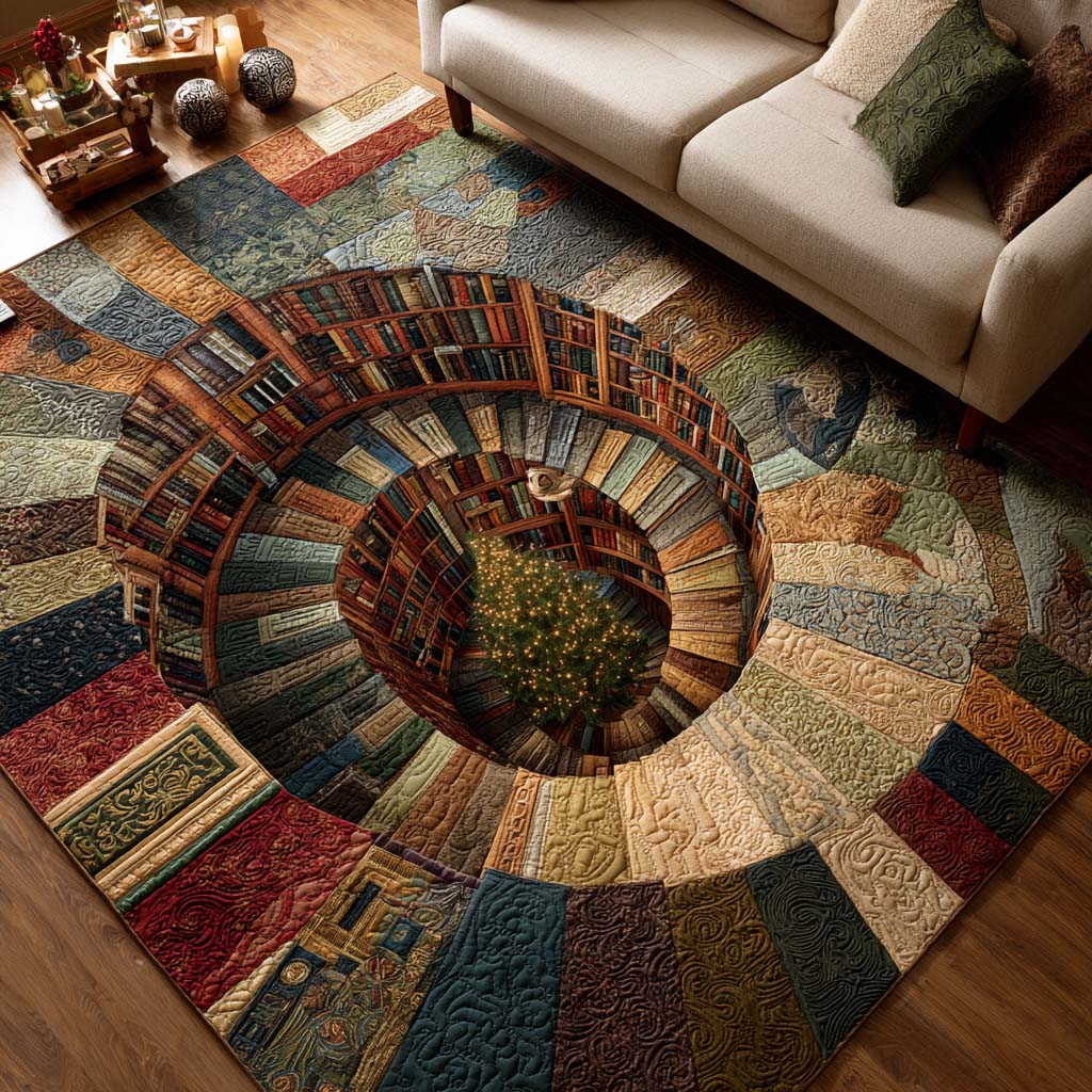 Bookish Christmas Area Rug NCU0NT11282