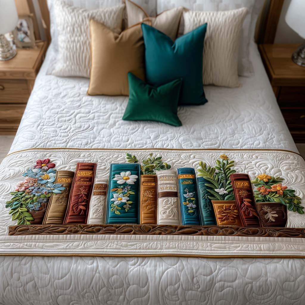 Bookish Dreams Quilted Bed Runner NCU0NT9267