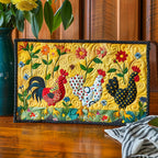 Bright Chicken Meadow Quilted Place Mat NCU0TL224
