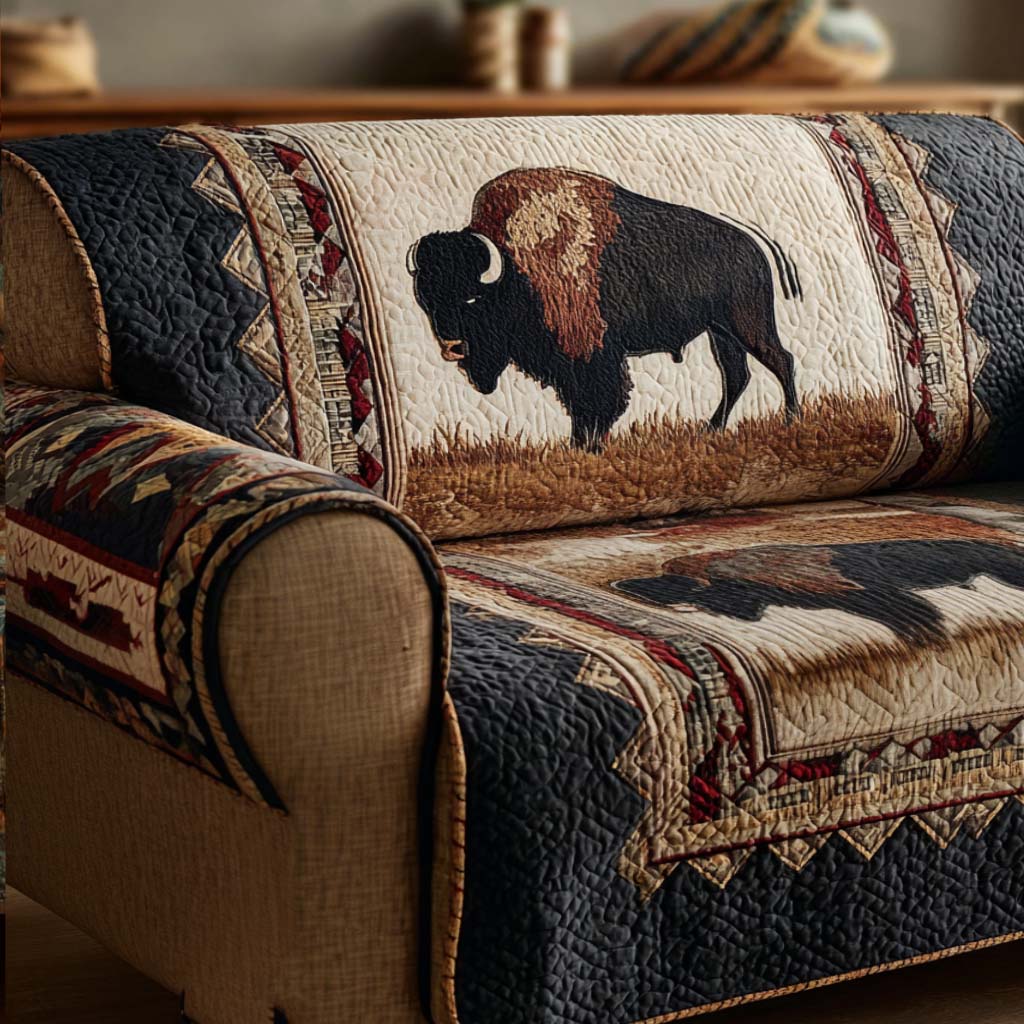 Buffalo Plains Quilted Sofa Cover NCU0NT10646