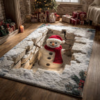 Buried Snowman Area Rug NCU0HH1108