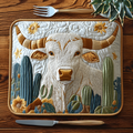 Cactus Longhorn Quilted Place Mat NCU0DV5477