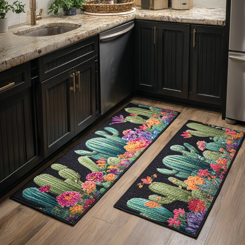 Cactus Bloom Kitchen Area Rug NCU0DK10921