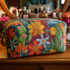 Cactus Carnival Quilted Makeup Bag NCU0PT9621