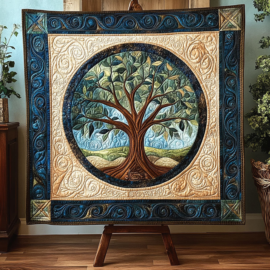 Celestial Tree Art Quilt Hanging NCU0PT3285
